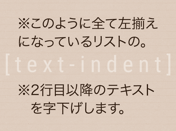 cssによるインデント