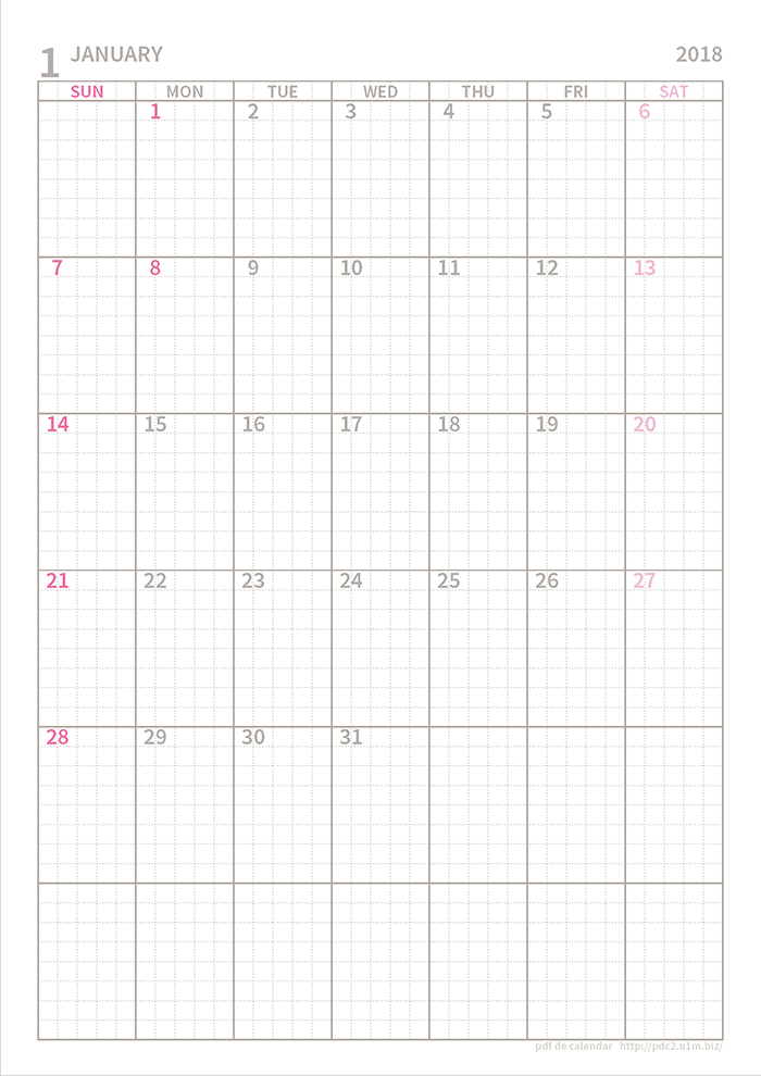pdf de calendar カレンダーA4