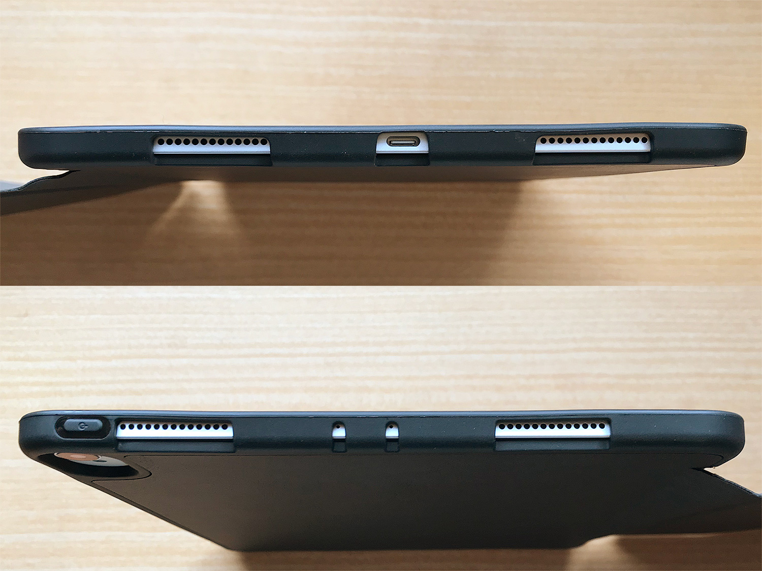 Apple Pencil2収納充電可能な1000円代の11インチiPad Proケースの側面