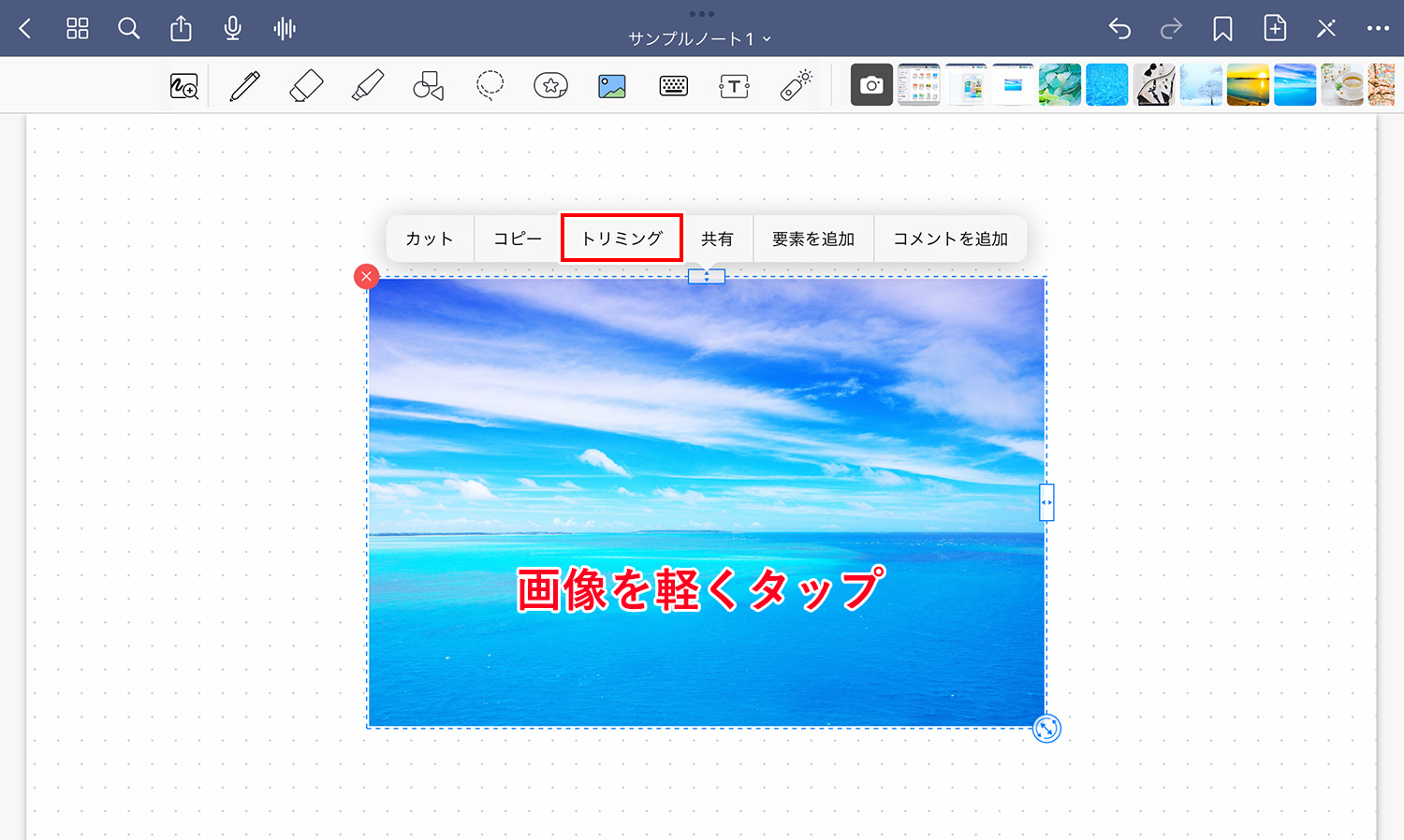 GoodNotes 5 - 画像を切り取る（トリミング）