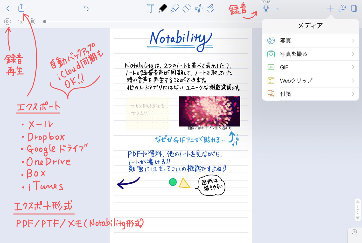 Notability 記入例サンプル