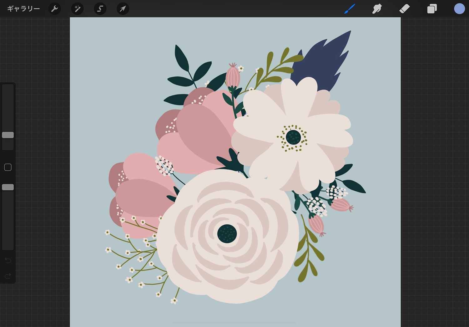 Procreateで花を描く