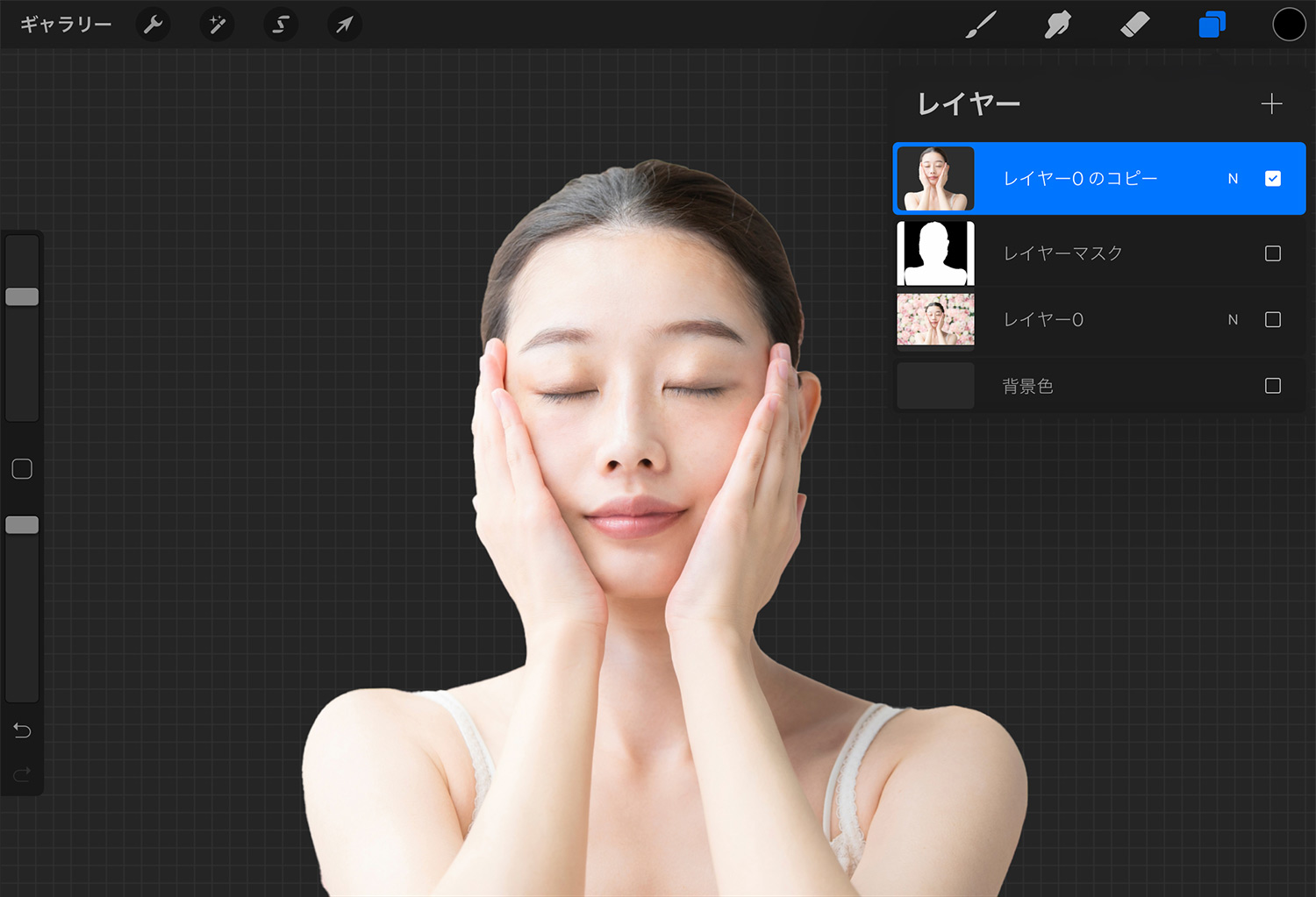 【iPad版Photoshopで写真の背景を切り抜く】書き出したPSDファイルをProcreateで開く