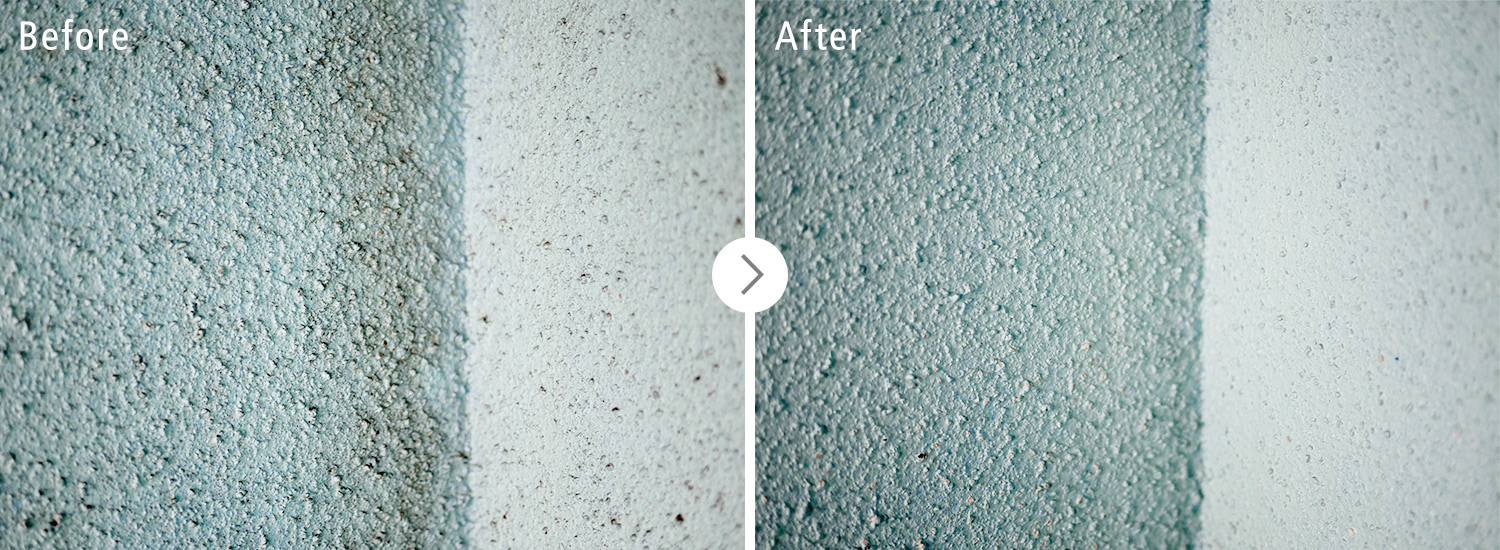 おそうじ本舗の浴室クリーンニング：壁のカビ・汚れ ビフォーアフター（Before After）