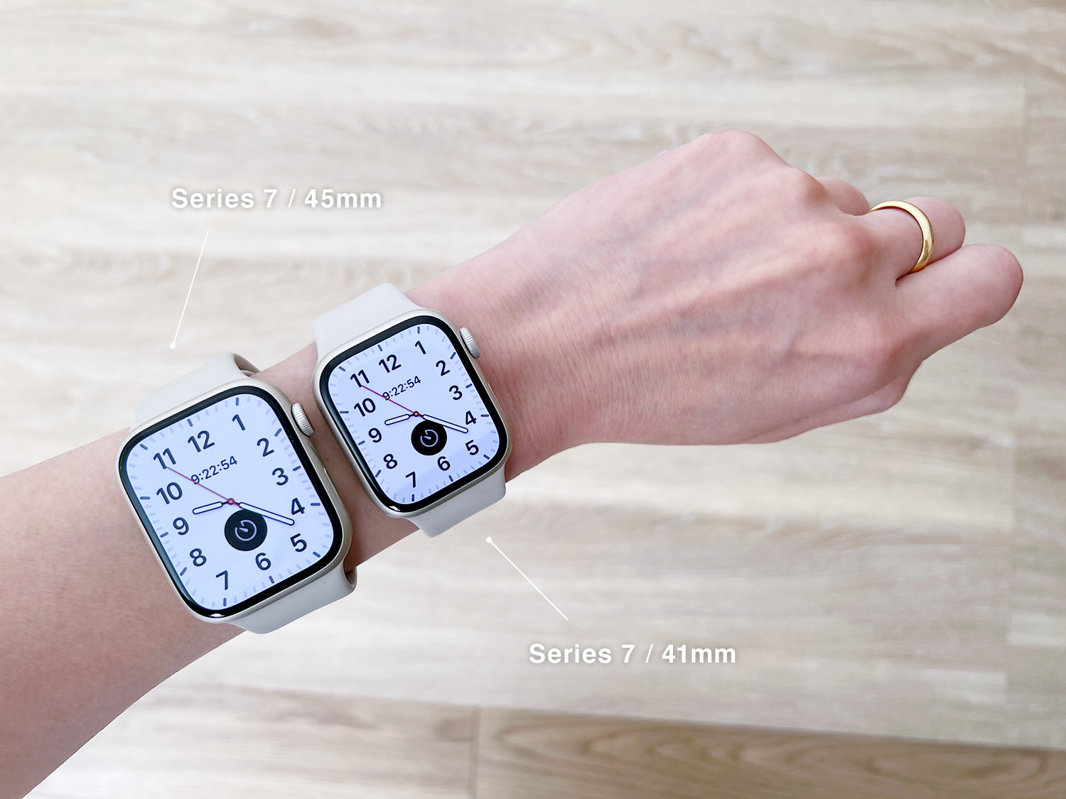 Apple Watch Series 7 | 女性が41mmと45mmを着けるとどんな感じ？（着画）