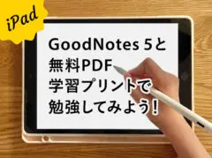 【iPadで家庭学習】GoodNotes 5と無料PDF学習プリントで勉強してみよう！【子供編】