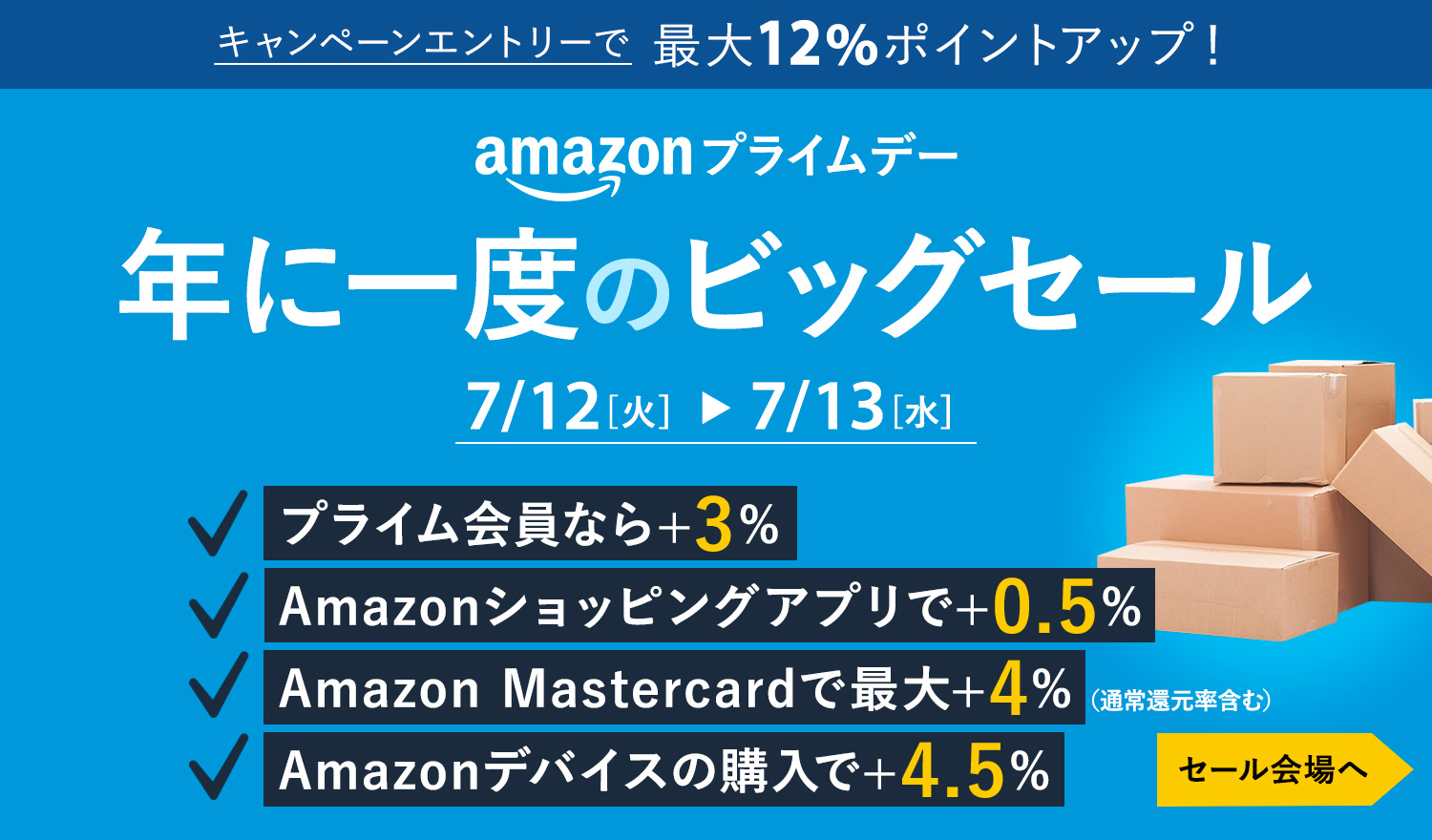 Amazonプライムデー 2022年7月12日・13日開催!