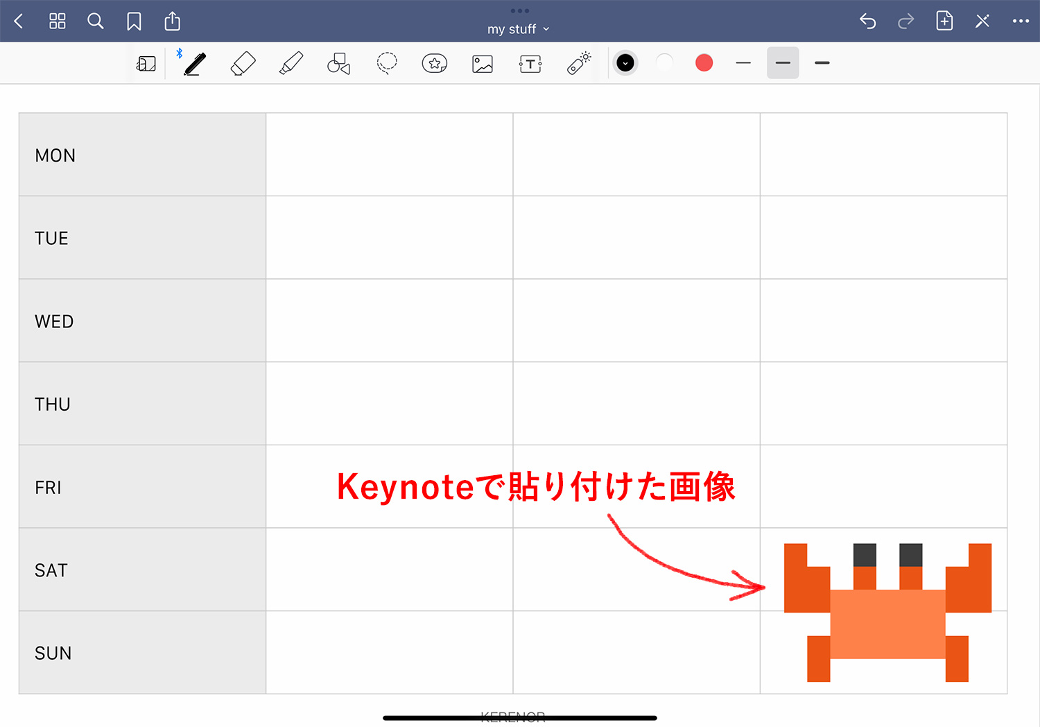 GoodNotes 5のテンプレートをKeynoteで作成する：スライドで作成したPDFテンプレートを読み込む