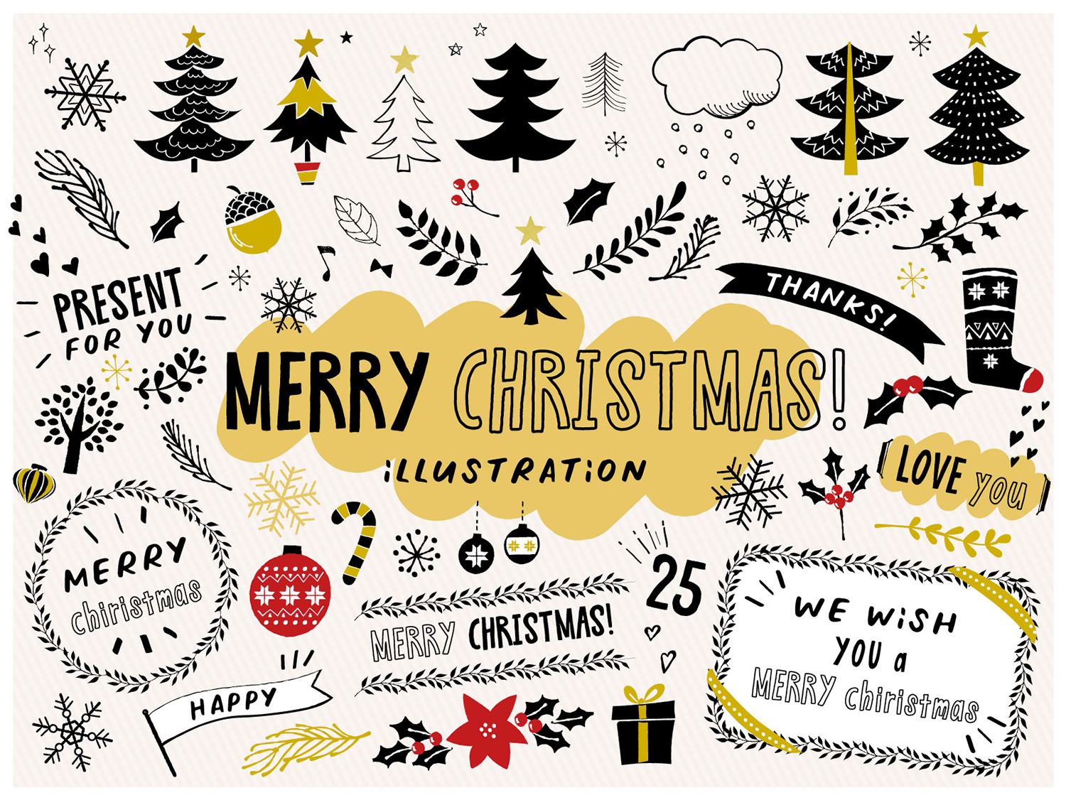 イラストAC - 手書きのクリスマス/冬のイラスト素材