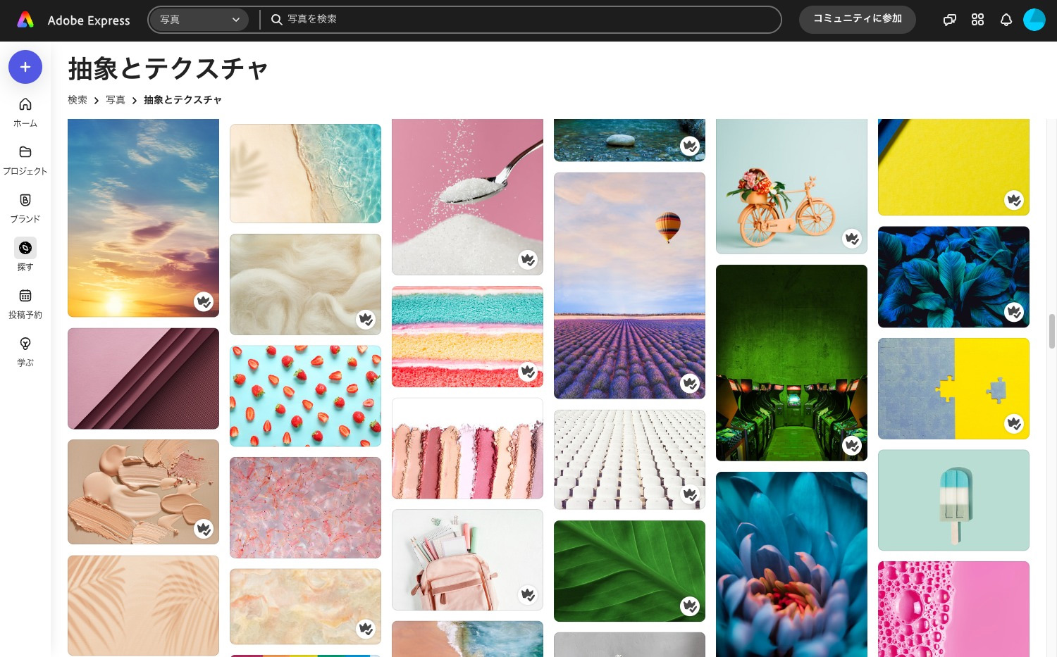 Adobe Express｜Adobe Stockと連携