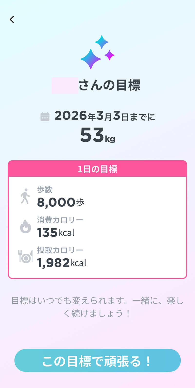 LEAN BODY（リーンボディ）｜目標設定完了